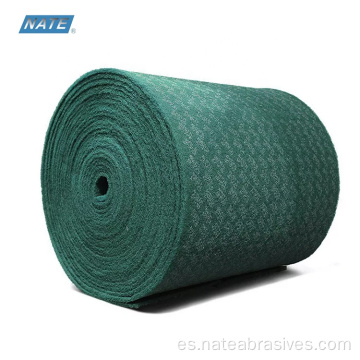 Almohadilla de fregado verde de la almohadilla de limpieza de esponja personalizada